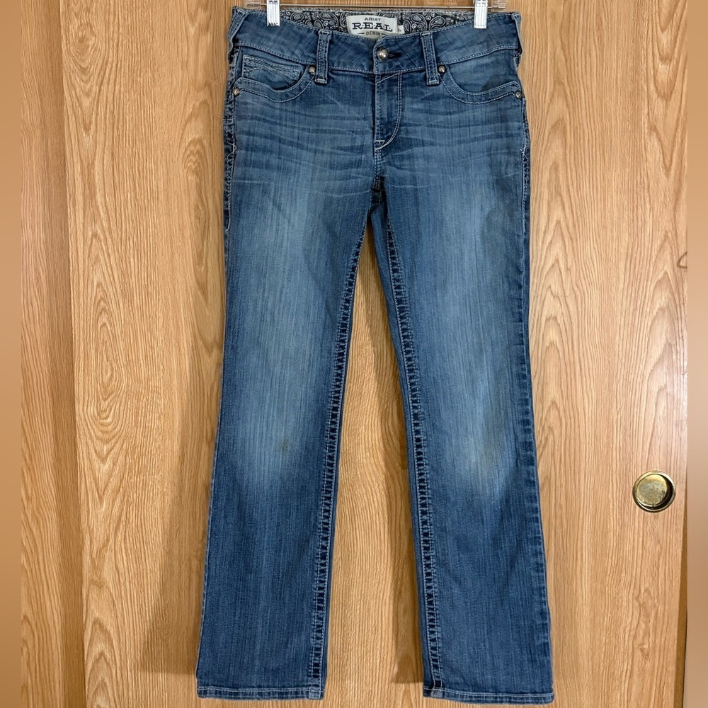 Ariat R.E.A.L. Rainstorm Straight Leg Blue Jeans